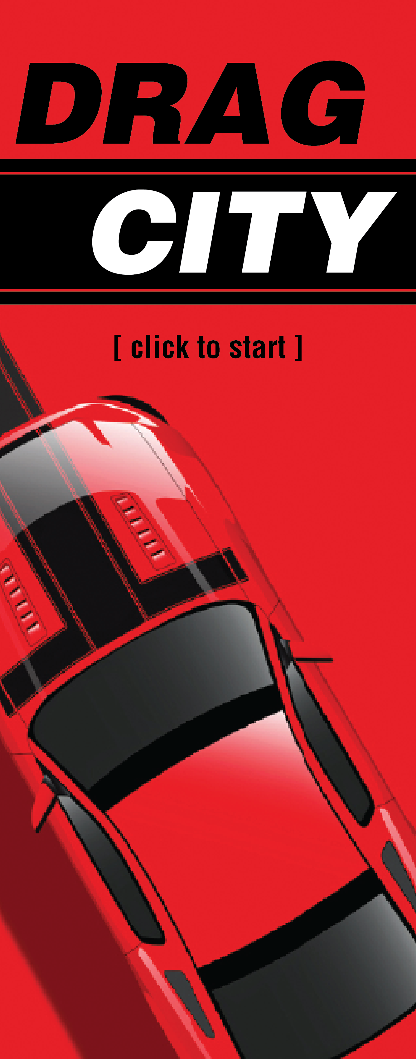 red background with black car